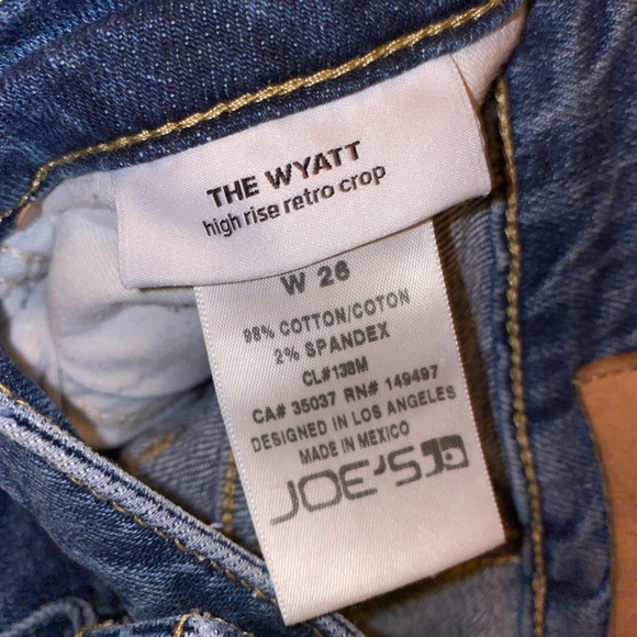 JOE’S JEANS THE WYATT High Rise Retro Crop Women’s Size 26 - Picture 5 of 6